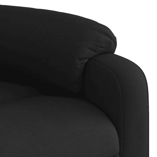 vidaXL Poltrona reclinável de massagens elétrica tecido preto