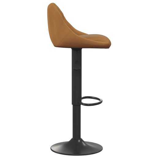 vidaXL Bancos de bar 2 pcs veludo castanho vidaXL Bancos de bar 2 pcs veludo castanho