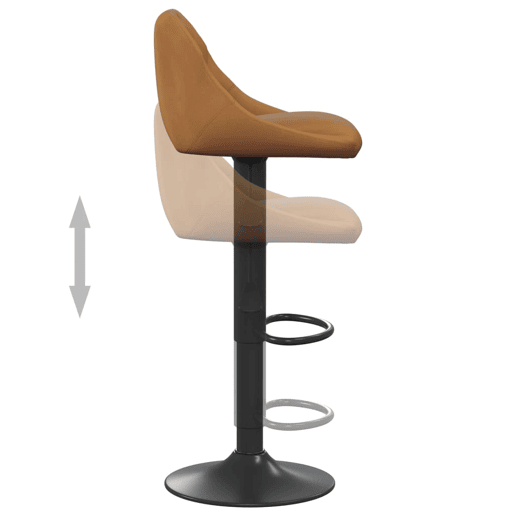 vidaXL Bancos de bar 2 pcs veludo castanho vidaXL Bancos de bar 2 pcs veludo castanho