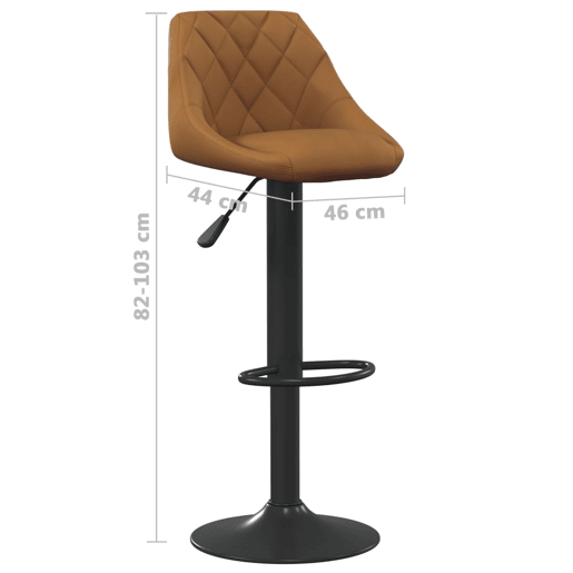 vidaXL Bancos de bar 2 pcs veludo castanho vidaXL Bancos de bar 2 pcs veludo castanho