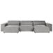 Beliani Sofá modular Poliéster HELLNAR Beliani Sofá modular Poliéster HELLNAR Gris