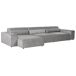 Beliani Sofá modular Poliéster HELLNAR Beliani Sofá modular Poliéster HELLNAR Gris