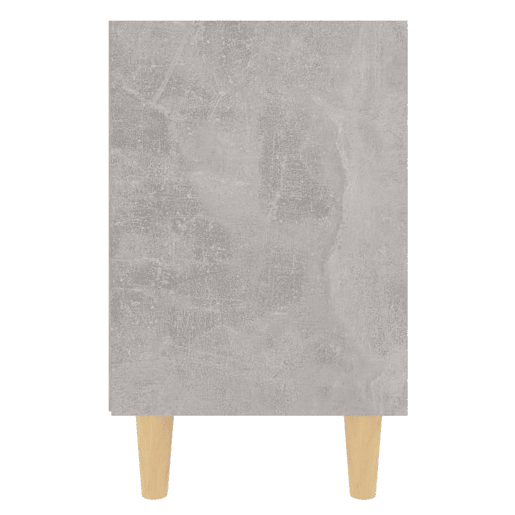 vidaXL Mesa cabeceira pernas madeira maciça 40x30x50cm cinzento cimen. vidaXL Mesa cabeceira pernas madeira maciça 40x30x50cm cinzento cimen.
