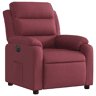 vidaXL Poltrona elétrica reclinável tecido vermelho tinto