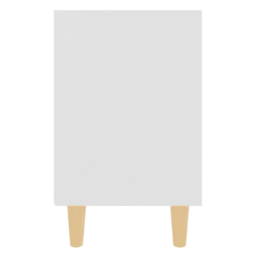 vidaXL Mesa de cabeceira c pernas em madeira maciça 40x30x50cm branco