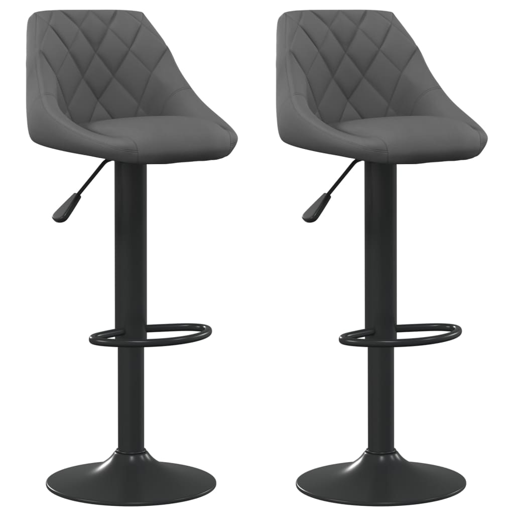 Vidaxl taburetes de cocina 2 unidades terciopelo gris oscuro
