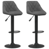 vidaXL Bancos de bar 2 pcs veludo cinzento-escuro