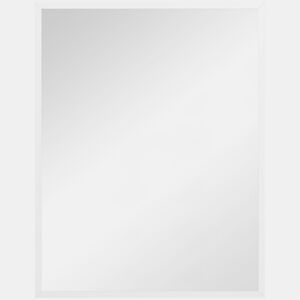 HOMCOM Espelho de Parede Decorativo 70x90 cm Espelho Retangular Espelho de Casa de Banho com 4 Ganchos Metálicos Estilo Moderno para Sala Quarto Entrada Branco
