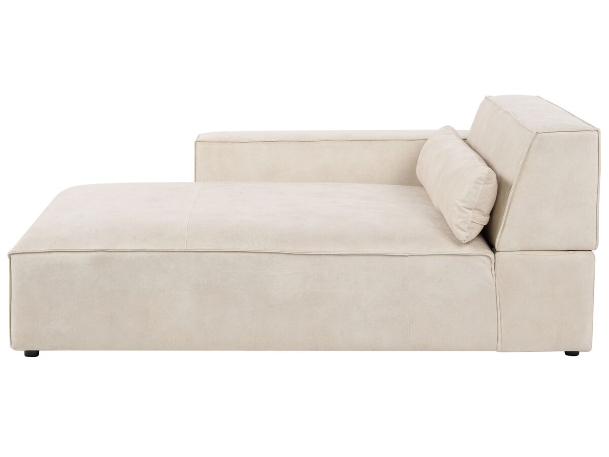 Beliani Chaise longue derecho Terciopelo HELLNAR