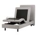 Beliani Cama ajustable Poliéster DUKE II 90x216 Beliani Cama ajustable Poliéster DUKE II 90x216 Beige