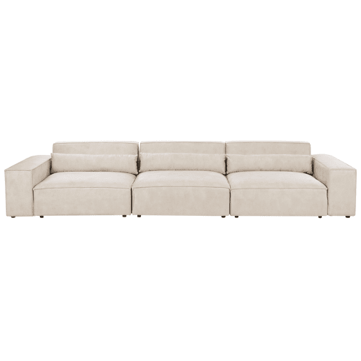 Sofá modular HELLNAR Veludo Creme claro 3 lugares Sofá modular HELLNAR Veludo Creme claro 3 lugares
