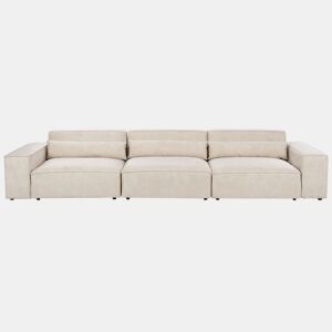 Sofá modular HELLNAR Veludo Creme claro 3 lugares