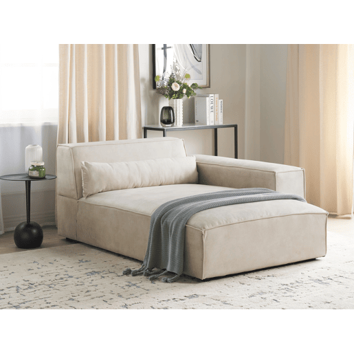 Beliani Chaise longue à esquerda Veludo HELLNAR