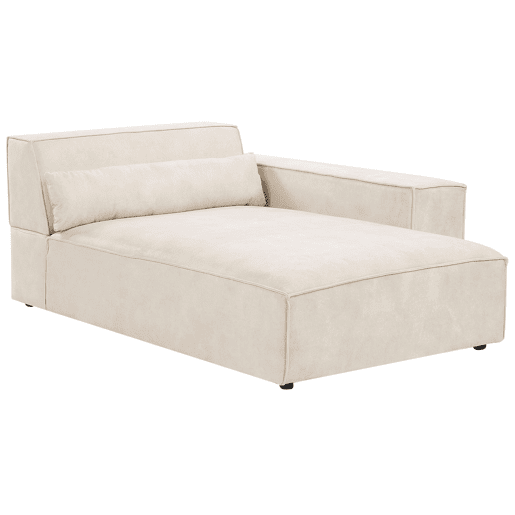 Beliani Chaise longue à esquerda Veludo HELLNAR