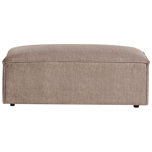 Sofá de canto modular HELLNAR Tecido Castanho claro com repousa-pés 3 lugares à esquerda Sofá de canto modular HELLNAR Tecido Castanho claro com repousa-pés 3 lugares à esquerda