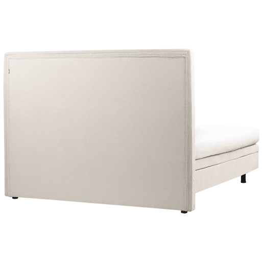 Cama ajustável Tecido DUKE II 160 x 200 cm Creme claro