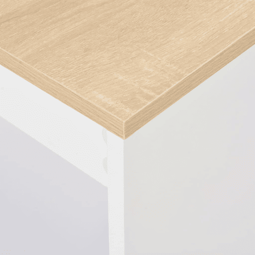 vidaXL Mesa de bar com prateleira branco 110x50x103 cm