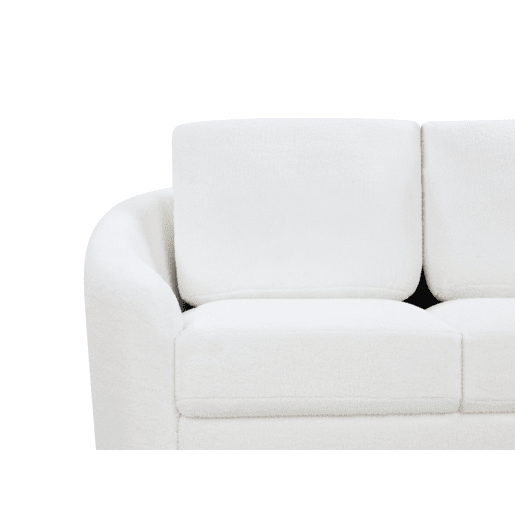 Sofá TROSA Bouclé Branco 3 lugares
