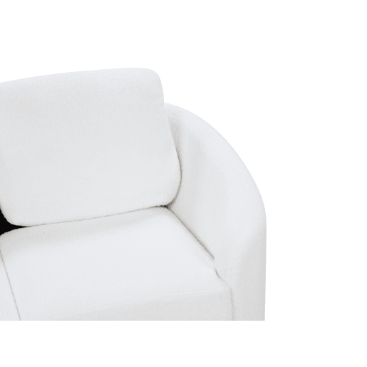 Sofá TROSA Bouclé Branco 3 lugares