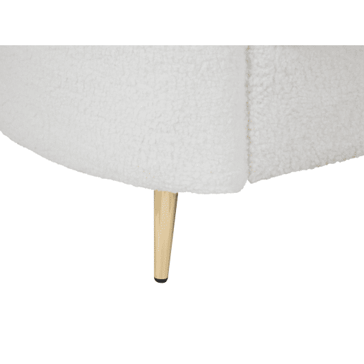 Sofá TROSA Bouclé Branco 3 lugares