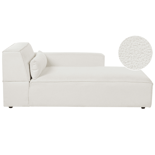 Beliani Chaise longue à esquerda Bouclé HELLNAR Beliani Chaise longue à esquerda Bouclé HELLNAR