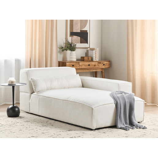 Beliani Chaise longue à esquerda Bouclé HELLNAR Beliani Chaise longue à esquerda Bouclé HELLNAR