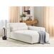 Beliani Chaise longue izquierdo Bouclé HELLNAR Beliani Chaise longue izquierdo Bouclé HELLNAR Blanco/ Beige