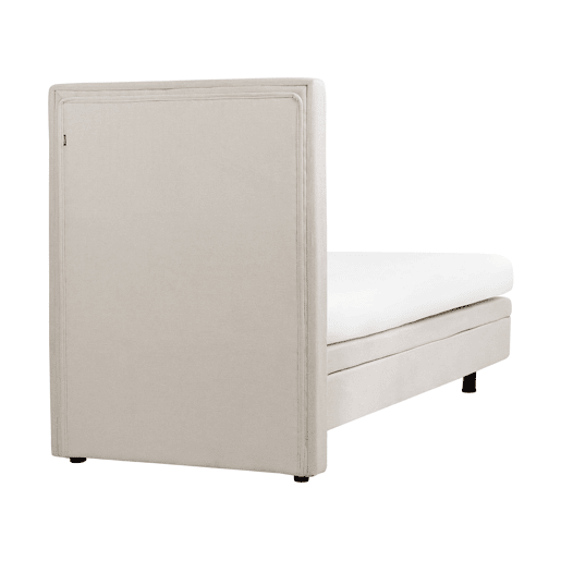 Cama ajustável Tecido DUKE II 90 x 200 cm Creme claro