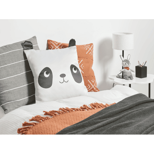 Conjunto de 2 almofadas decorativas PANDAPAW Algodão 45 x 45 cm Branco