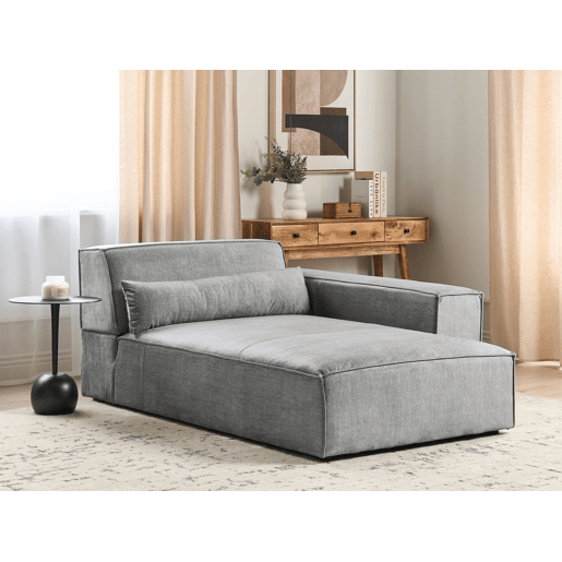 Beliani Chaise longue à esquerda Poliéster HELLNAR Beliani Chaise longue à esquerda Poliéster HELLNAR
