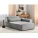 Beliani Chaise longue izquierdo Poliéster HELLNAR Beliani Chaise longue izquierdo Poliéster HELLNAR Gris