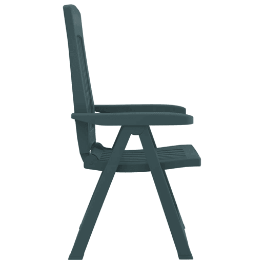 vidaXL Cadeiras de jardim reclináveis 2 pcs PP verde vidaXL Cadeiras de jardim reclináveis 2 pcs PP verde