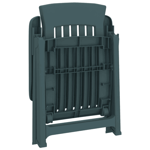 vidaXL Cadeiras de jardim reclináveis 2 pcs PP verde vidaXL Cadeiras de jardim reclináveis 2 pcs PP verde