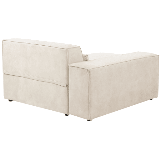 Sofá de canto modular HELLNAR Veludo Creme claro 3 lugares à direita