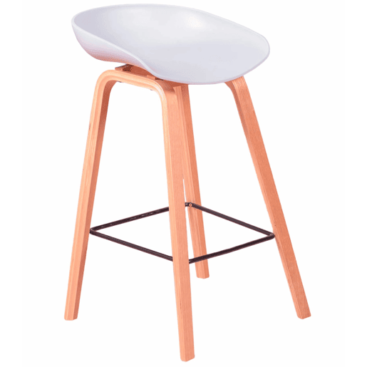 Banqueta nórdica com pernas em faia (63cm) - Daxer