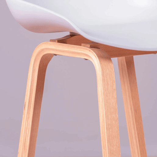 Banqueta nórdica com pernas em faia (63cm) - Daxer