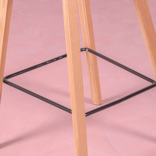 Banqueta nórdica com pernas em faia (63cm) - Daxer