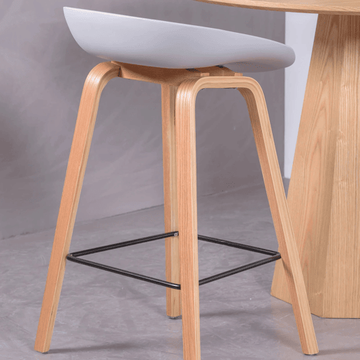 Banqueta nórdica com pernas em faia (63cm) - Daxer