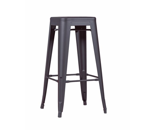 Taburete metálico en acero lacado (76cm) - bistro