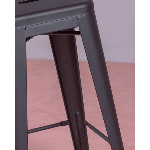 Banqueta metálica em aço lacado (76cm) - Bistro