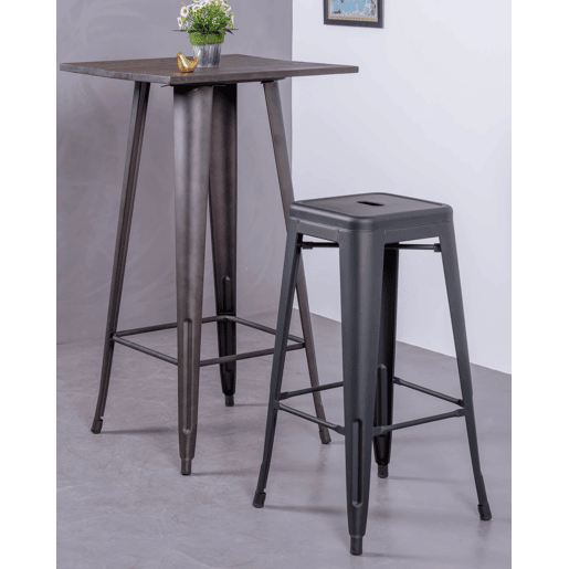 Banqueta metálica em aço lacado (76cm) - Bistro
