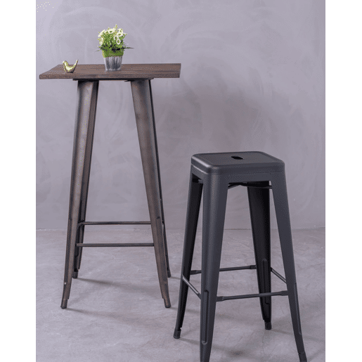 Banqueta metálica em aço lacado (76cm) - Bistro
