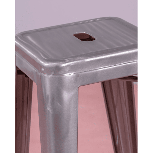 Lote de 4 bancos de metal com 76 cm de altura - Bistro Lote de 4 bancos de metal com 76 cm de altura - Bistro