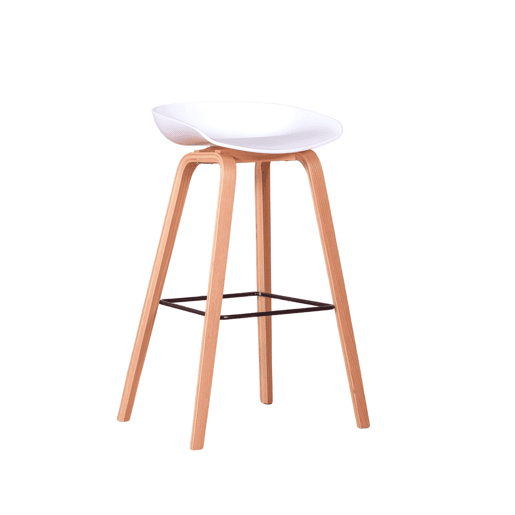 Banqueta nórdica com pés em madeira de faia (75cm) - Daxer
