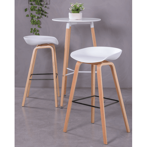 Banqueta nórdica com pés em madeira de faia (75cm) - Daxer