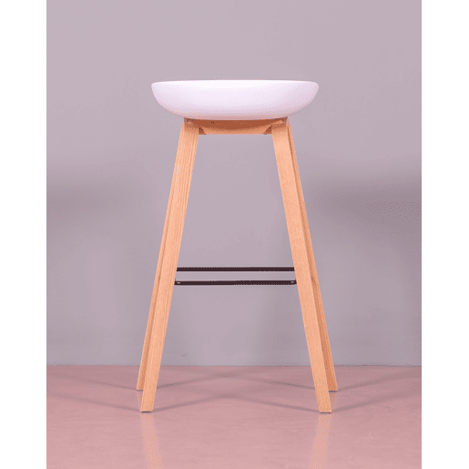 Banqueta nórdica com pés em madeira de faia (75cm) - Daxer