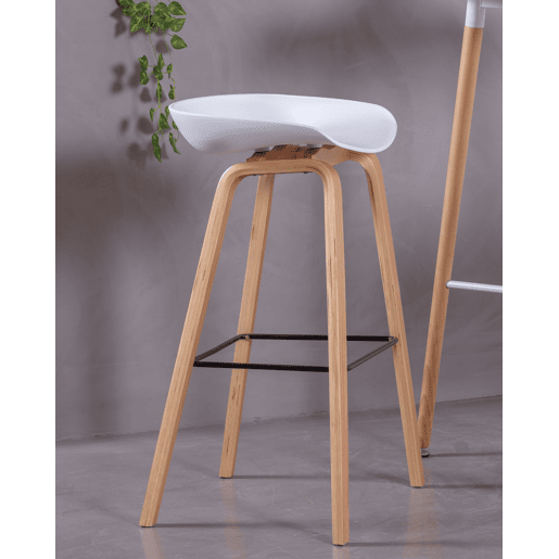 Banqueta nórdica com pés em madeira de faia (75cm) - Daxer