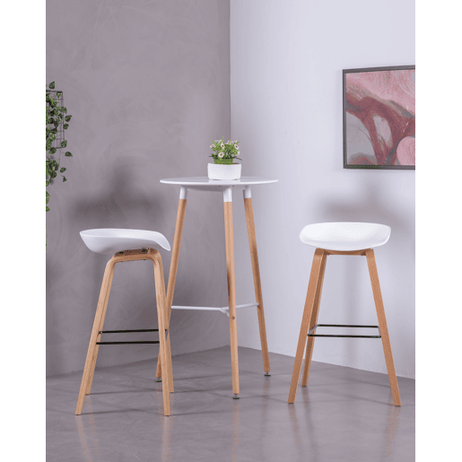 Banqueta nórdica com pés em madeira de faia (75cm) - Daxer
