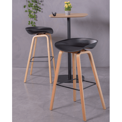 Banqueta nórdica com pés em madeira de faia (75cm) - Daxer