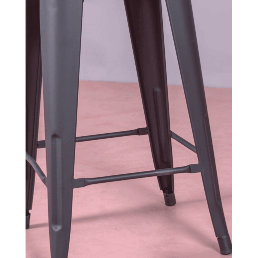 Lote de 4 bancos de metal com 66 cm de altura - Bistro